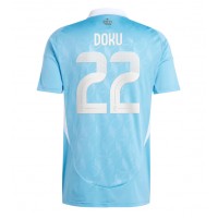 Camisa de time de futebol Bélgica Jeremy Doku #22 Replicas 2º Equipamento Europeu 2024 Manga Curta